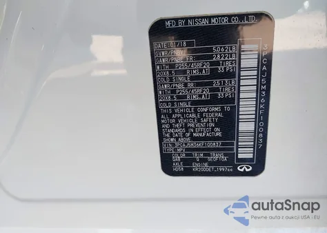 2019 Infiniti Qx50 Essential from USA, damaged, VIN 3PCAJ5M36KF100837